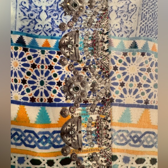 Camilla Wide Leg Sultans Gate Silk Pants - Size Small - Picture 9 of 14